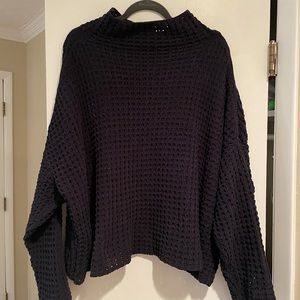 Urban Outfitters navy cable knit chunky sweater